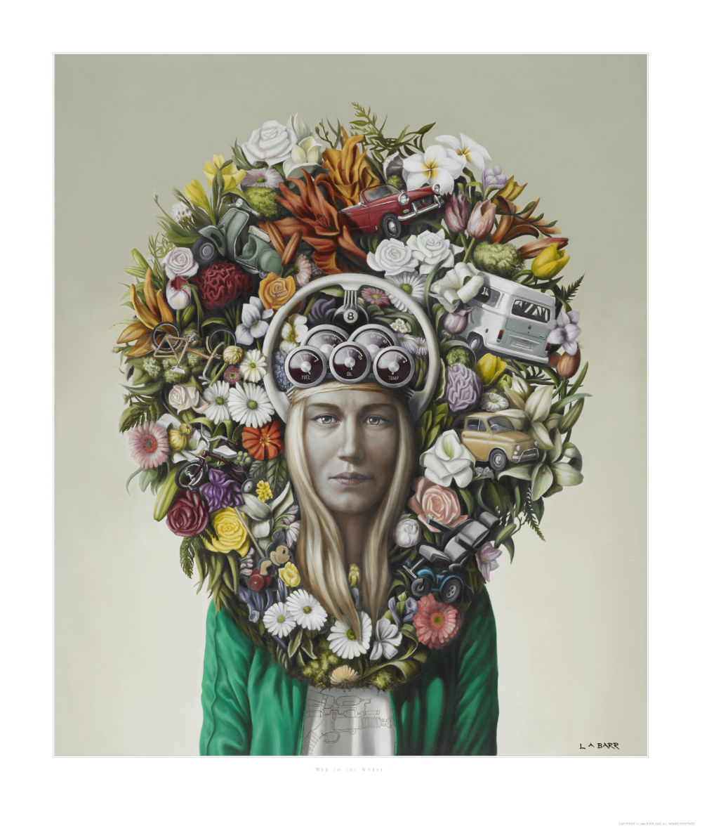 Pic of woman with floral headdress